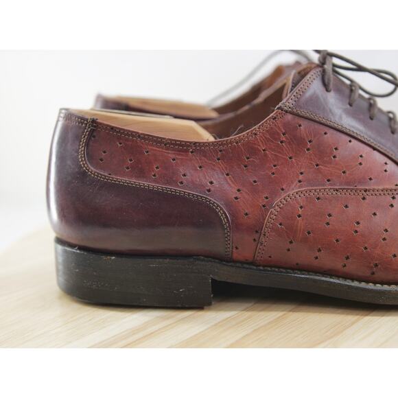 Lorenzo Banfi‎ 9.5 M Mens Shoes Leather Hand Made 2 Tone Made In Italy main image 3